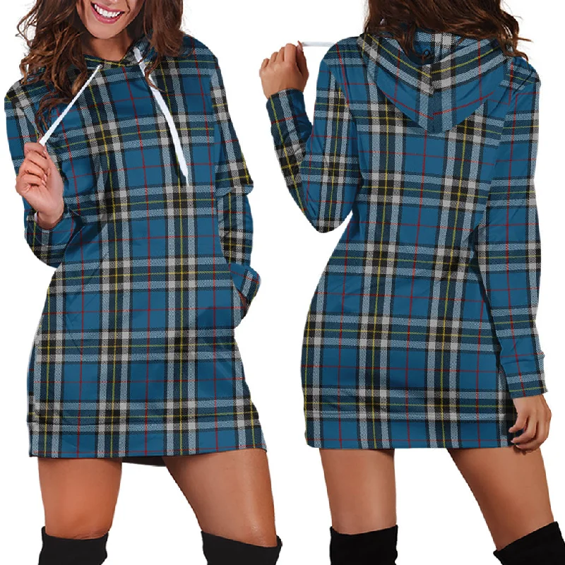 Thomson Dress Blue Tartan Hoodie Dress Boho unclassified dresses