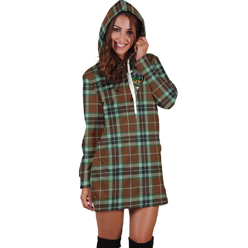 Thomson Hunting Modern Tartan Hoodie Dress with Family Crest Graduation unclassified dresses