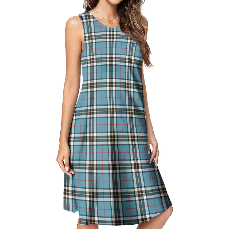 Thompson (Thomson) Tartan Womens Casual Dresses Tiered unclassified dresses