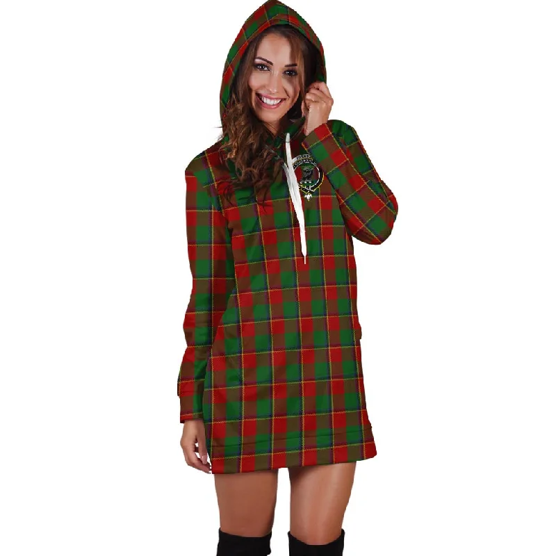 Turnbull Tartan Hoodie Dress with Family Crest Stylish unclassified dresses