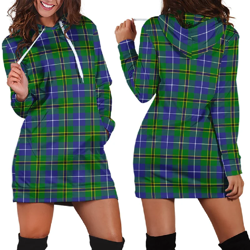 Turnbull Hunting Tartan Hoodie Dress Velvet unclassified dresses