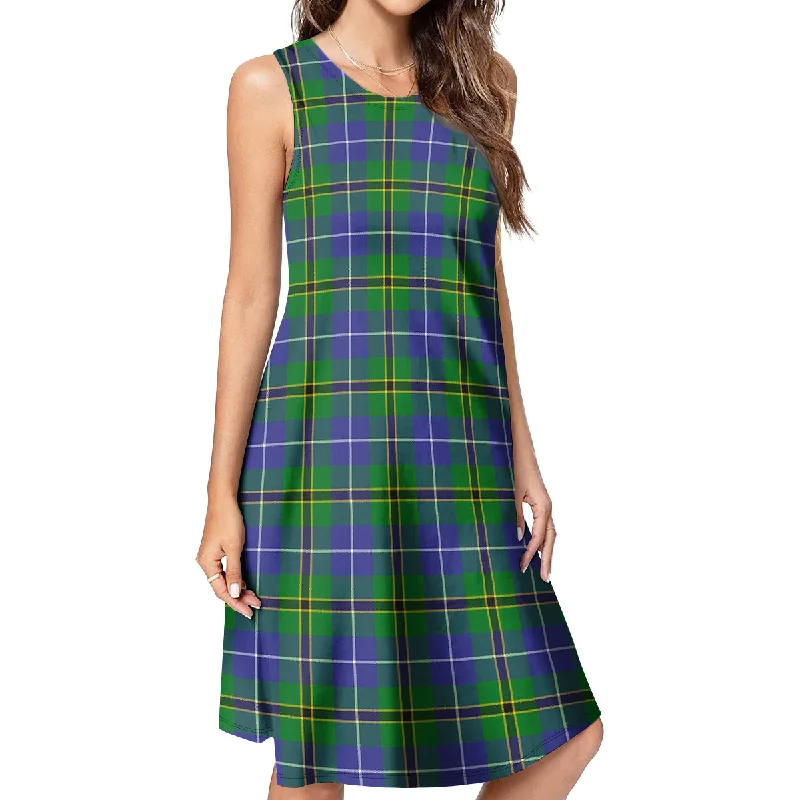 Turnbull Hunting Tartan Womens Casual Dresses Festival unclassified dresses