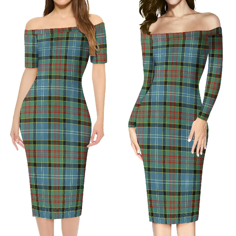 Walkinshaw Tartan Off Shoulder Lady Dress Women's unclassified dresses