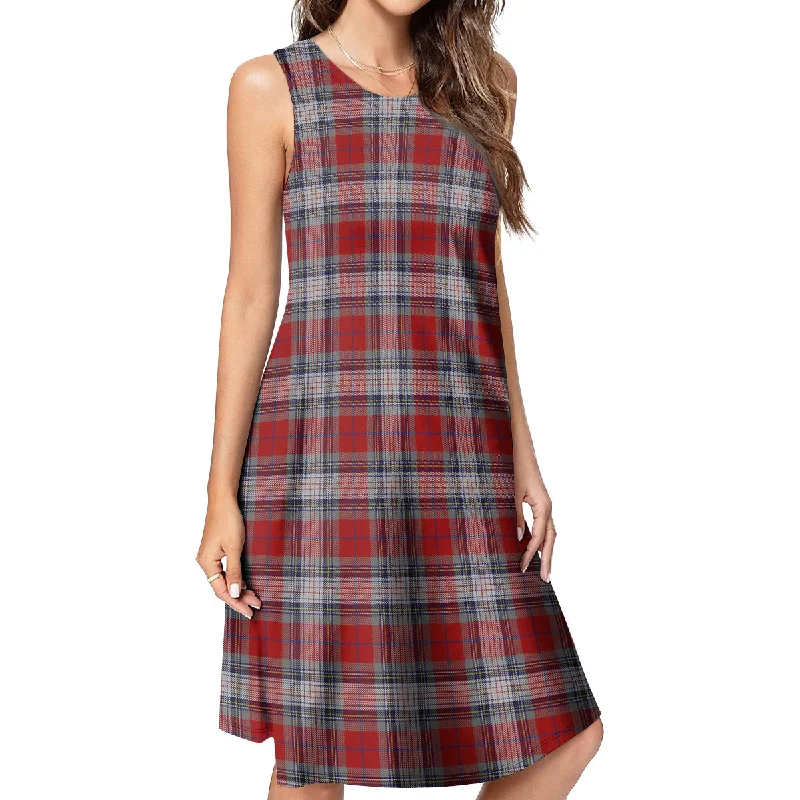 Warden Tartan Womens Casual Dresses Embroidered unclassified dresses