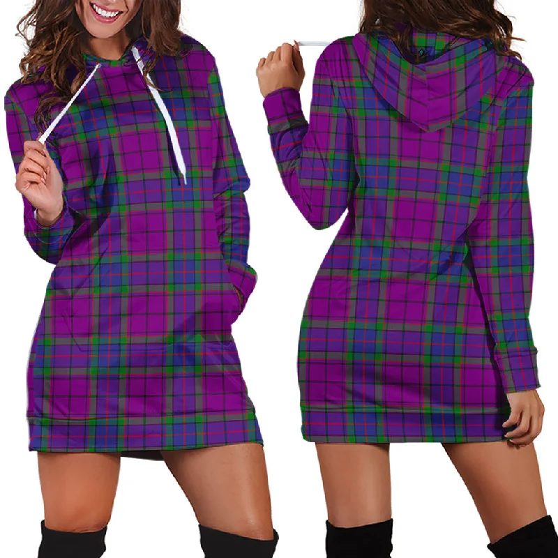 Wardlaw Modern Tartan Hoodie Dress Summer unclassified dresses