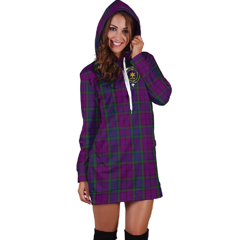 Wardlaw Tartan Hoodie Dress with Family Crest Club unclassified dresses