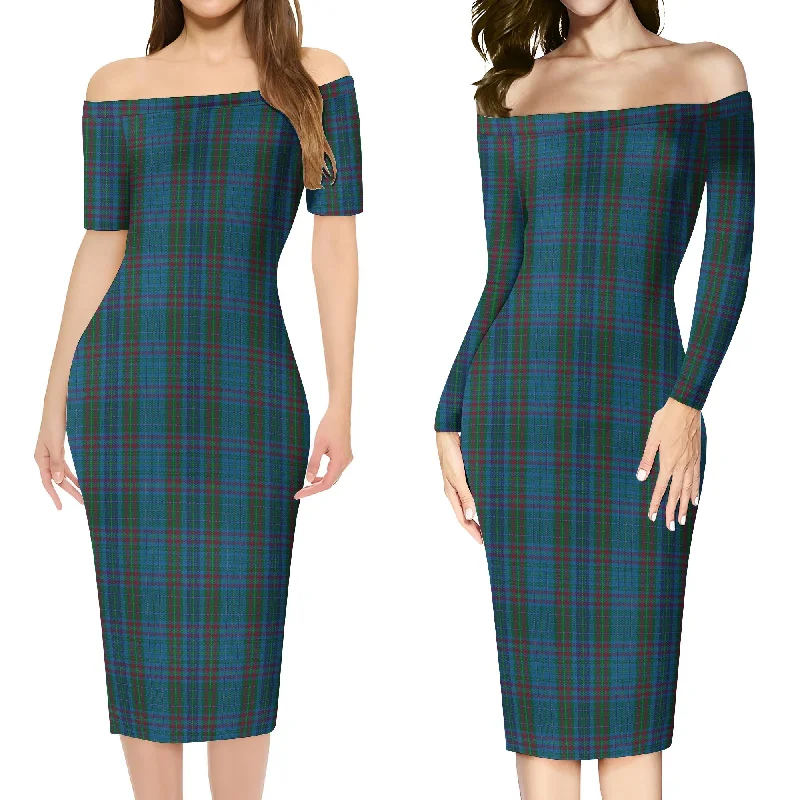 Watkins of Wales Tartan Off Shoulder Lady Dress Comfortable unclassified dresses