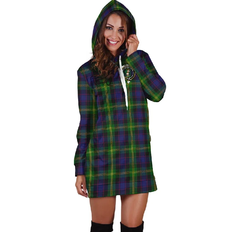 Watson Tartan Hoodie Dress with Family Crest A-line unclassified dresses