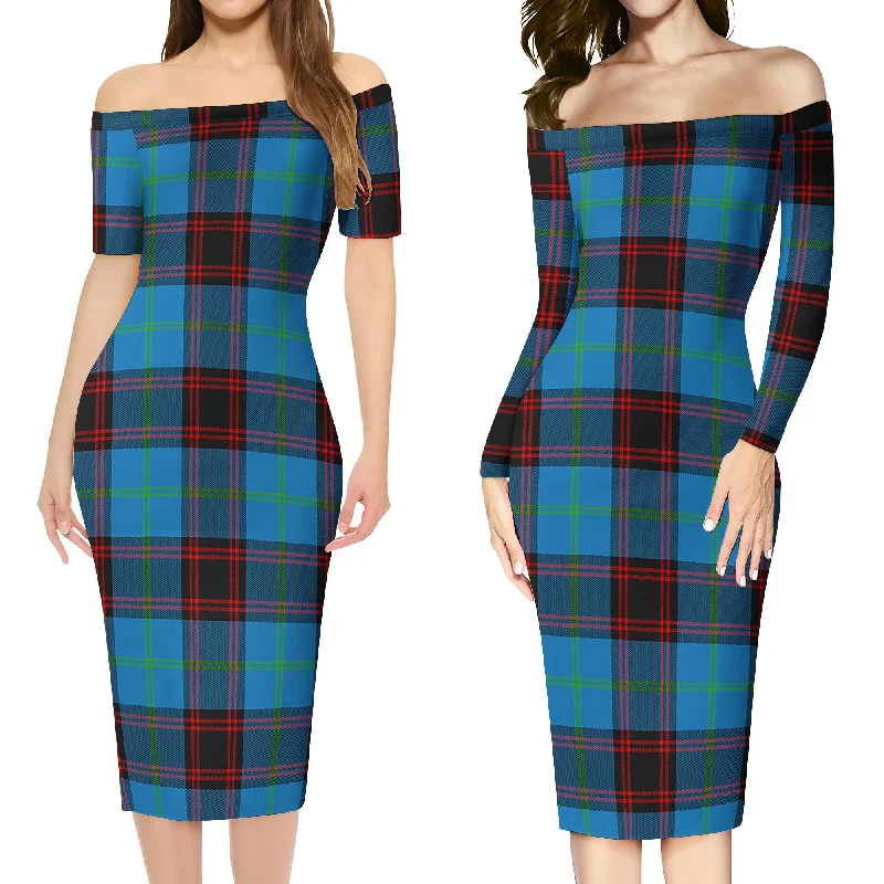 Wedderburn Tartan Off Shoulder Lady Dress Color block unclassified dresses