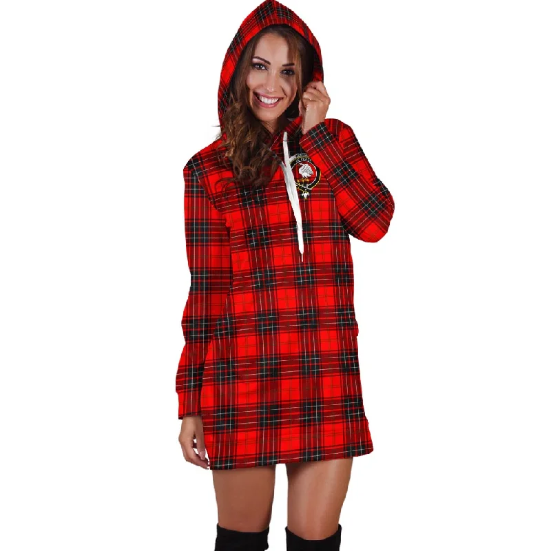 Wemyss Tartan Hoodie Dress with Family Crest Fashionable unclassified dresses