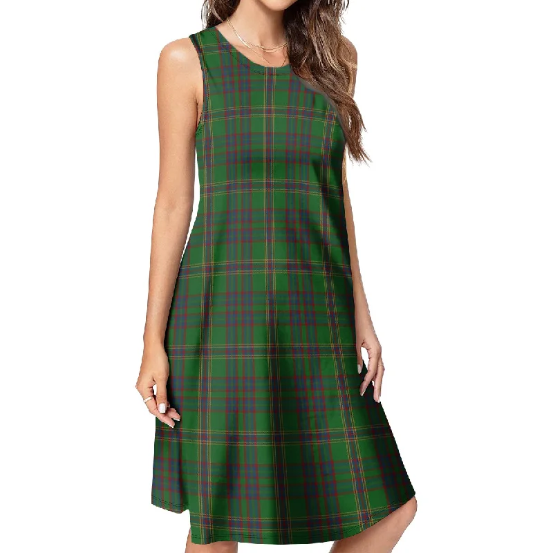 Westmeath County Ireland Tartan Womens Casual Dresses Trendy new unclassified dresses