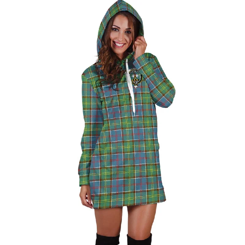 Whitelaw Tartan Hoodie Dress with Family Crest Office unclassified dresses