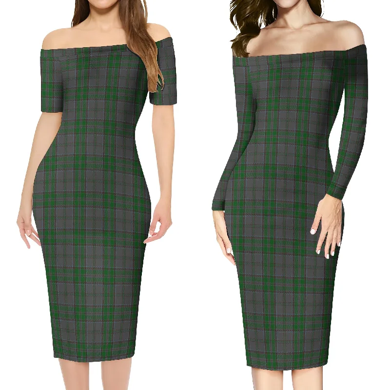 Wicklow County Ireland Tartan Off Shoulder Lady Dress Tulle unclassified dresses