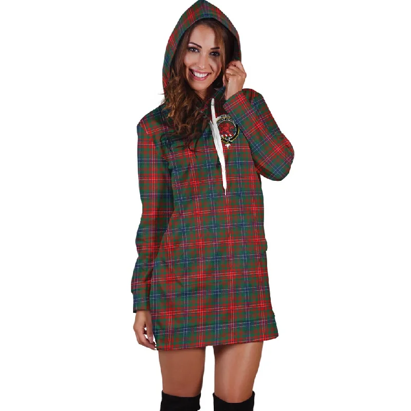 Wilson Modern Tartan Hoodie Dress with Family Crest High-low unclassified dresses