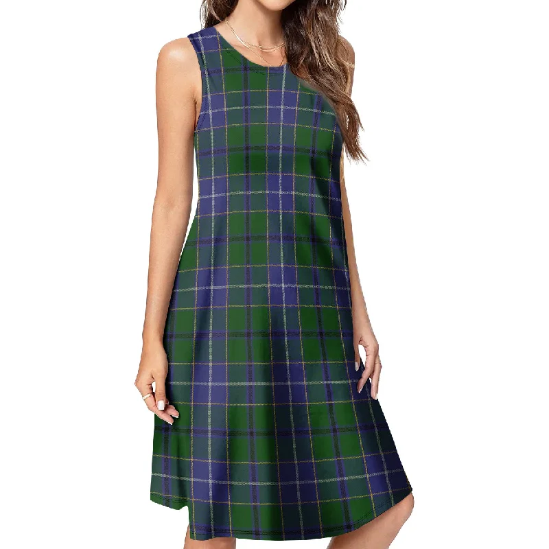 Wishart Hunting Tartan Womens Casual Dresses Wrap unclassified dresses