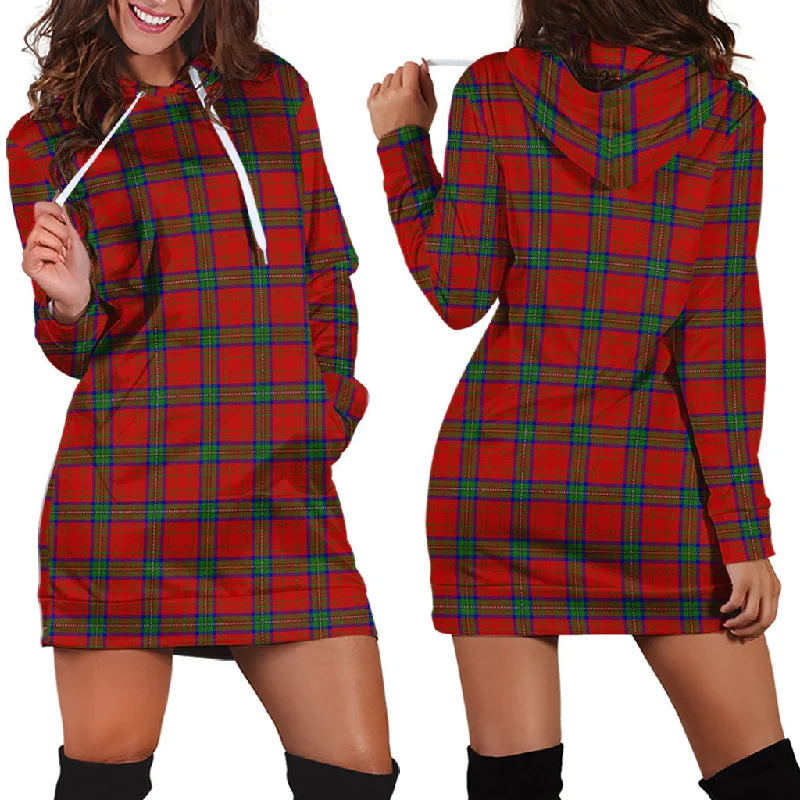 Wood Dress Tartan Hoodie Dress Casual unclassified dresses