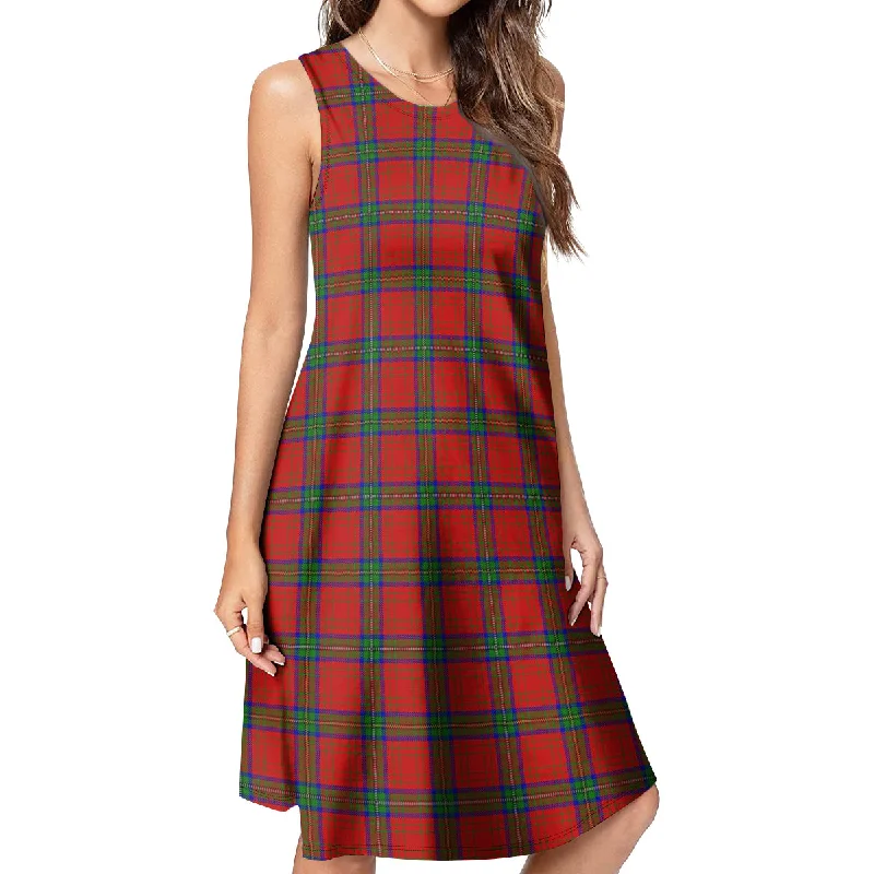 Wood Dress Tartan Womens Casual Dresses Halter unclassified dresses