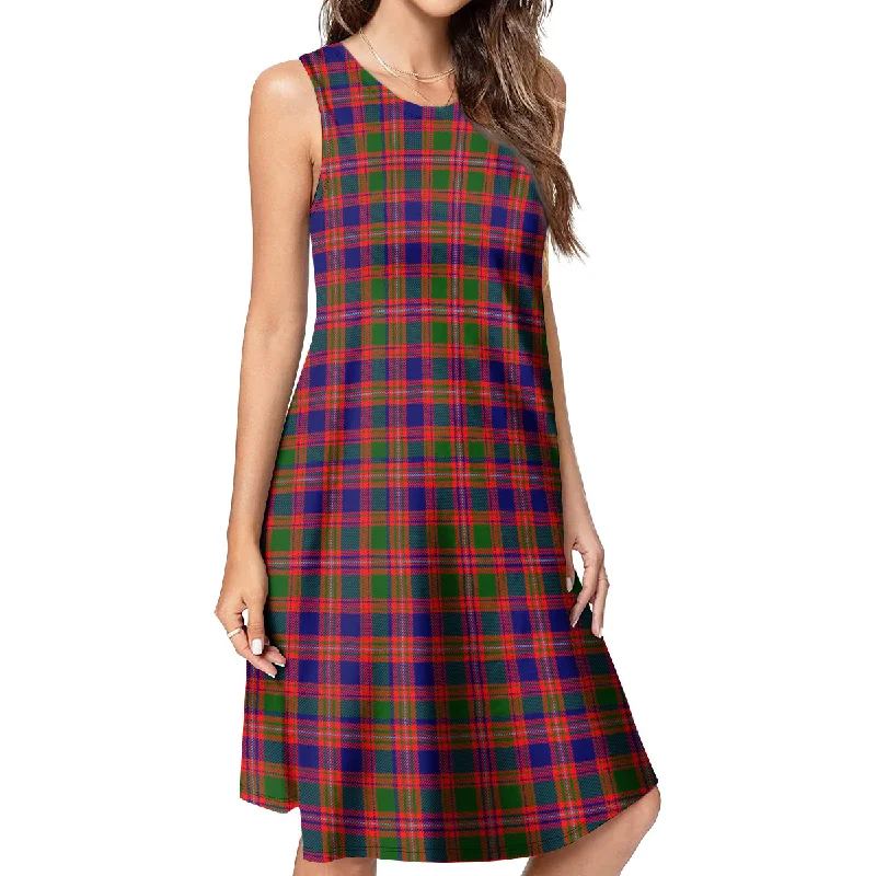 Wright Tartan Womens Casual Dresses Sleeveless unclassified dresses