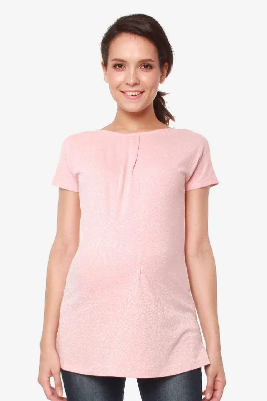 Short Sleeves Briana Pink Nursing Top Boho Chic Mini Skirt