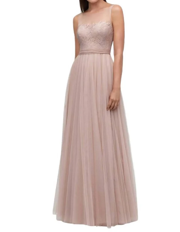 Lisa Aria Lace Bridesmaid Dress In Blush Lace Dress Sparkle